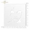 ST0165-szablon-stencil-Schablone-plantillas-maska-twarz-woman's-face-Gesicht-cara 
